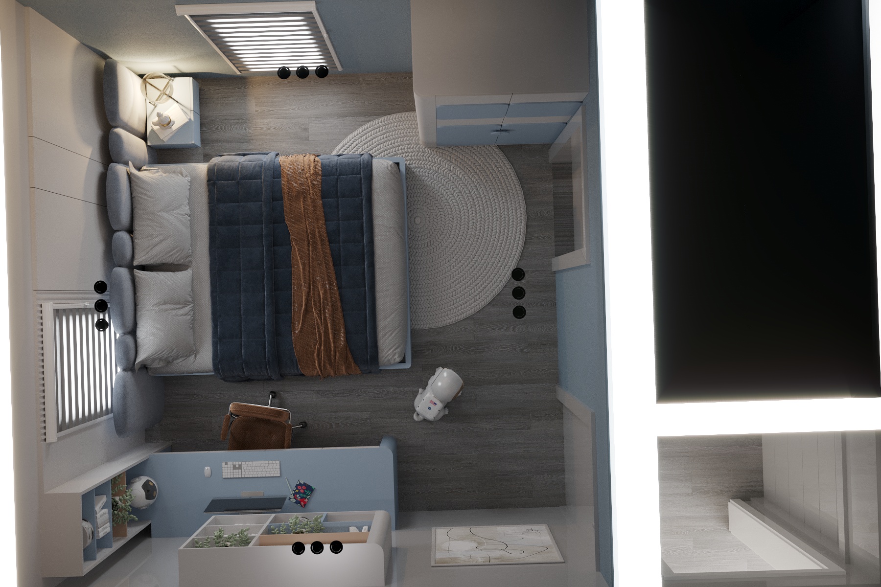 Block A and B Bedroom 2 view 3
